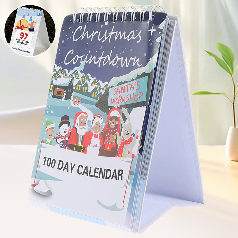 Foldable Christmas Countdown Calendar 100-Day Holiday Display