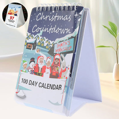 Foldable Christmas Countdown Calendar 100-Day Holiday Display