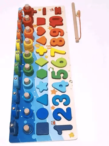 (done) Montessori Wooden Activity Board for Kids | Educational Learning & Counting Toy