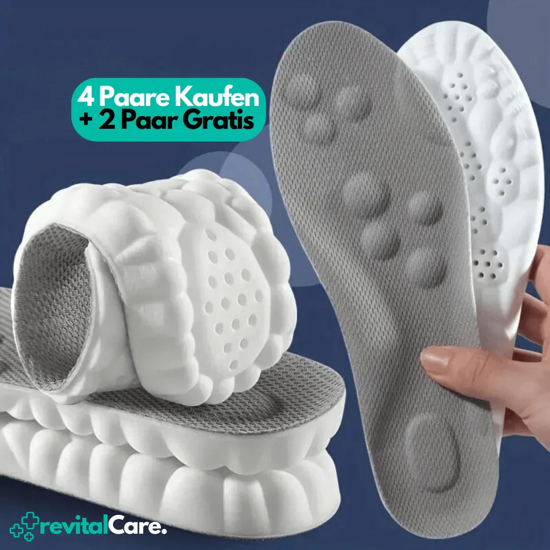 Supportive 4D Insoles, Adaptive Comfort