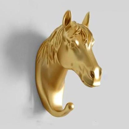 Chic Wall Hook, Golden Animal Head Design