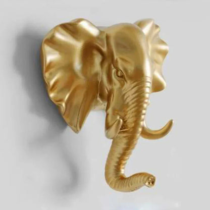 Chic Wall Hook, Golden Animal Head Design