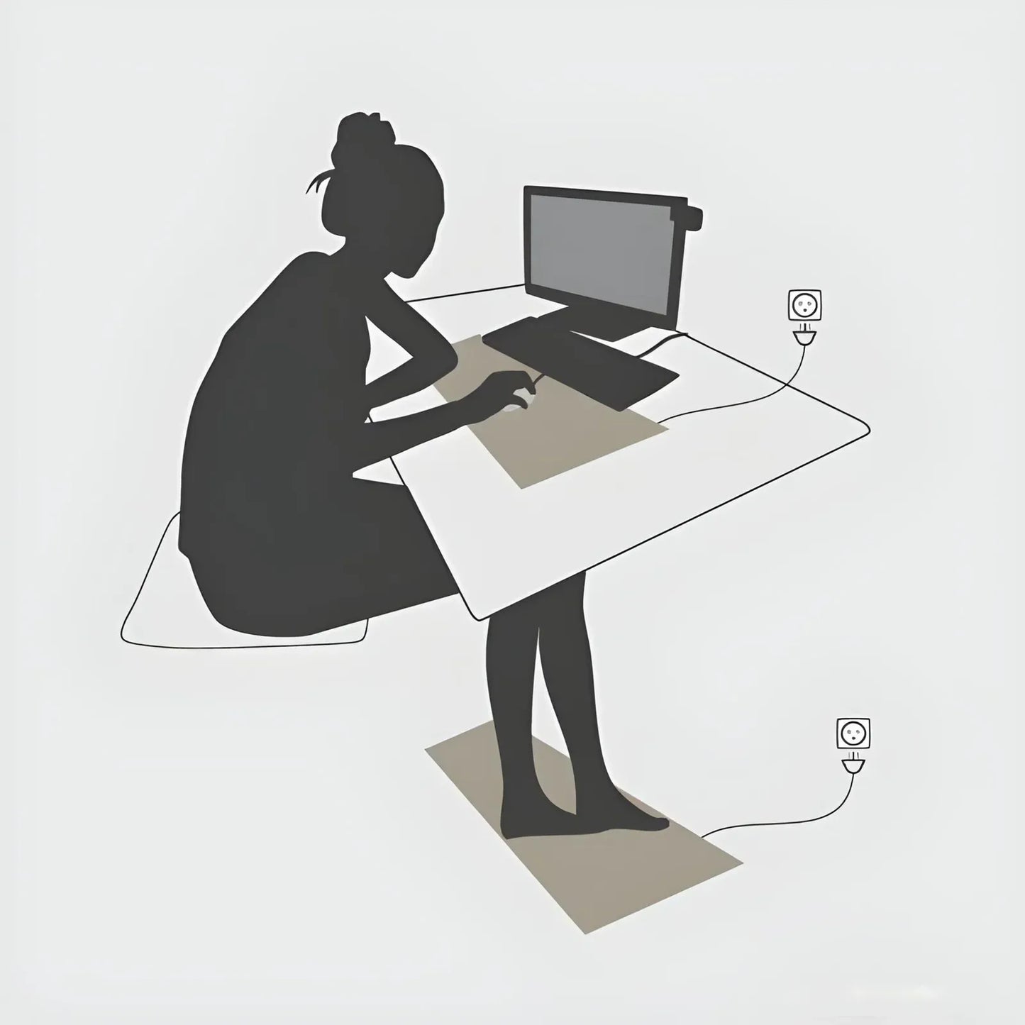 Carbon grounding mat for electronic devices and health