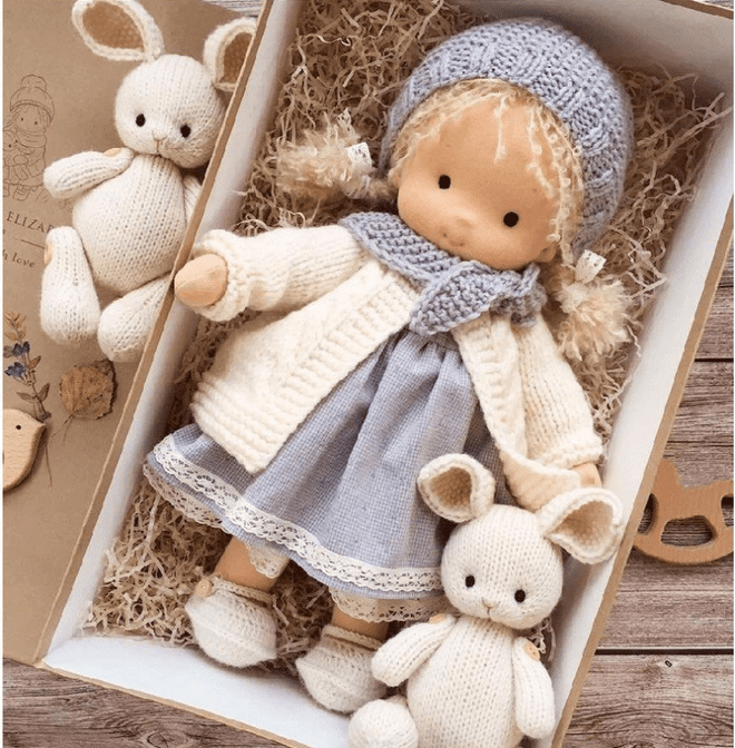 Minimalist design doll for toddlers and children