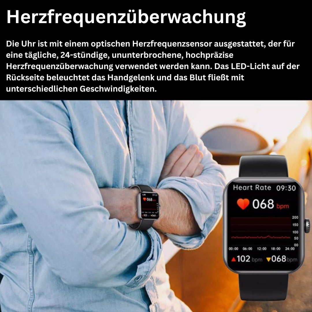 Health Monitor Watch With Glucose And Vital Signs Tracking