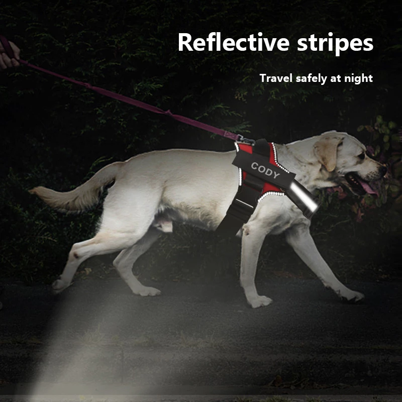 Personalized No-Pull Dog Harness  Waterproof, Reflective & Customizable