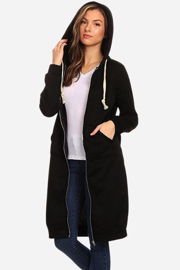 Women's Oversized Zip-Up Hoodie | Long Fit