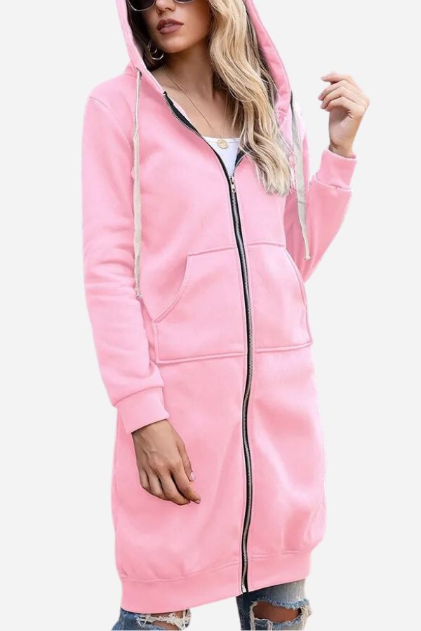 Women's Oversized Zip-Up Hoodie | Long Fit