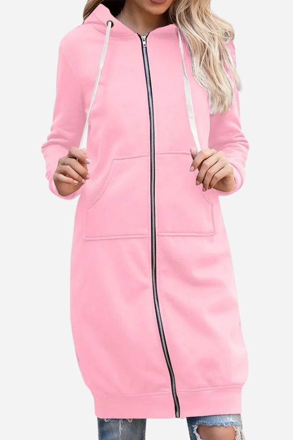 Women's Oversized Zip-Up Hoodie | Long Fit