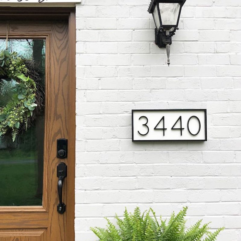 BLACK MODERN HOUSE NUMBERS | WEATHERPROOF