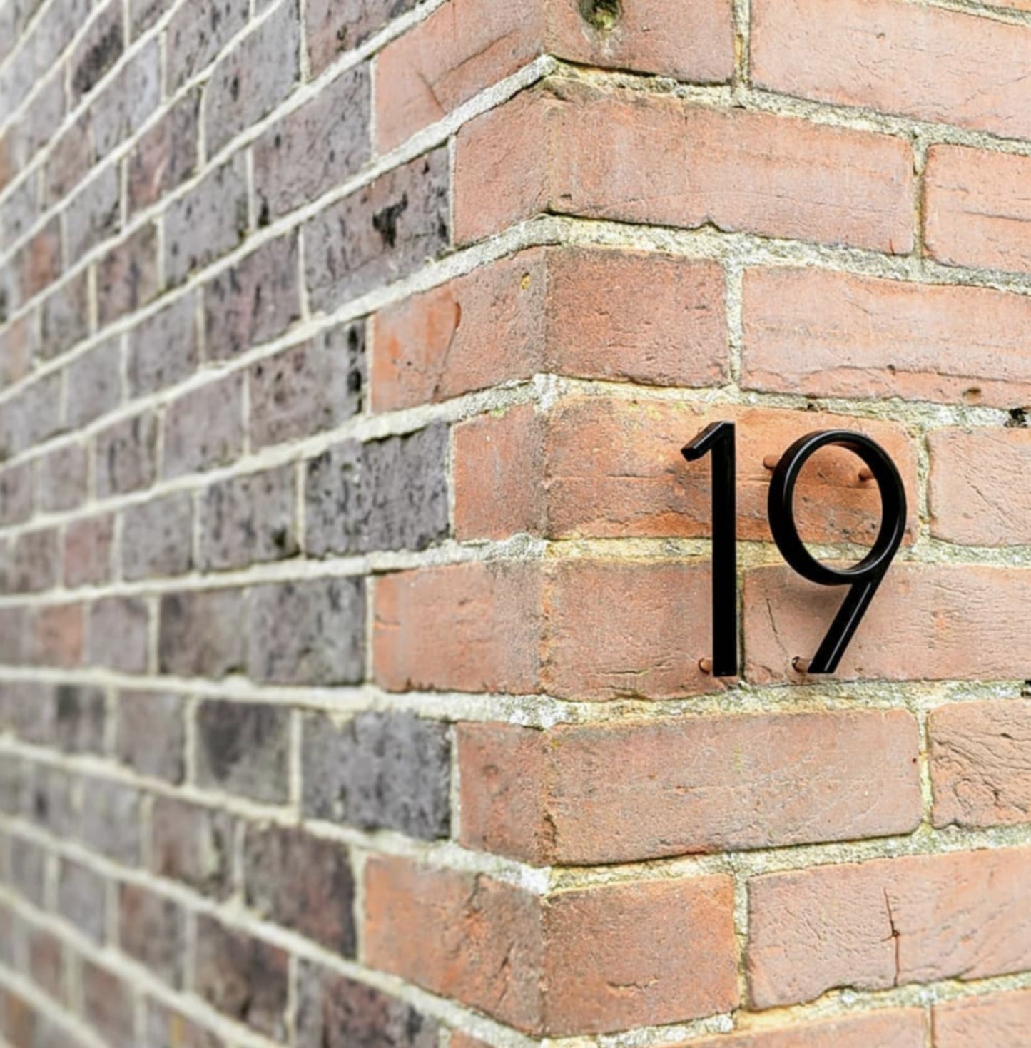 BLACK MODERN HOUSE NUMBERS | WEATHERPROOF