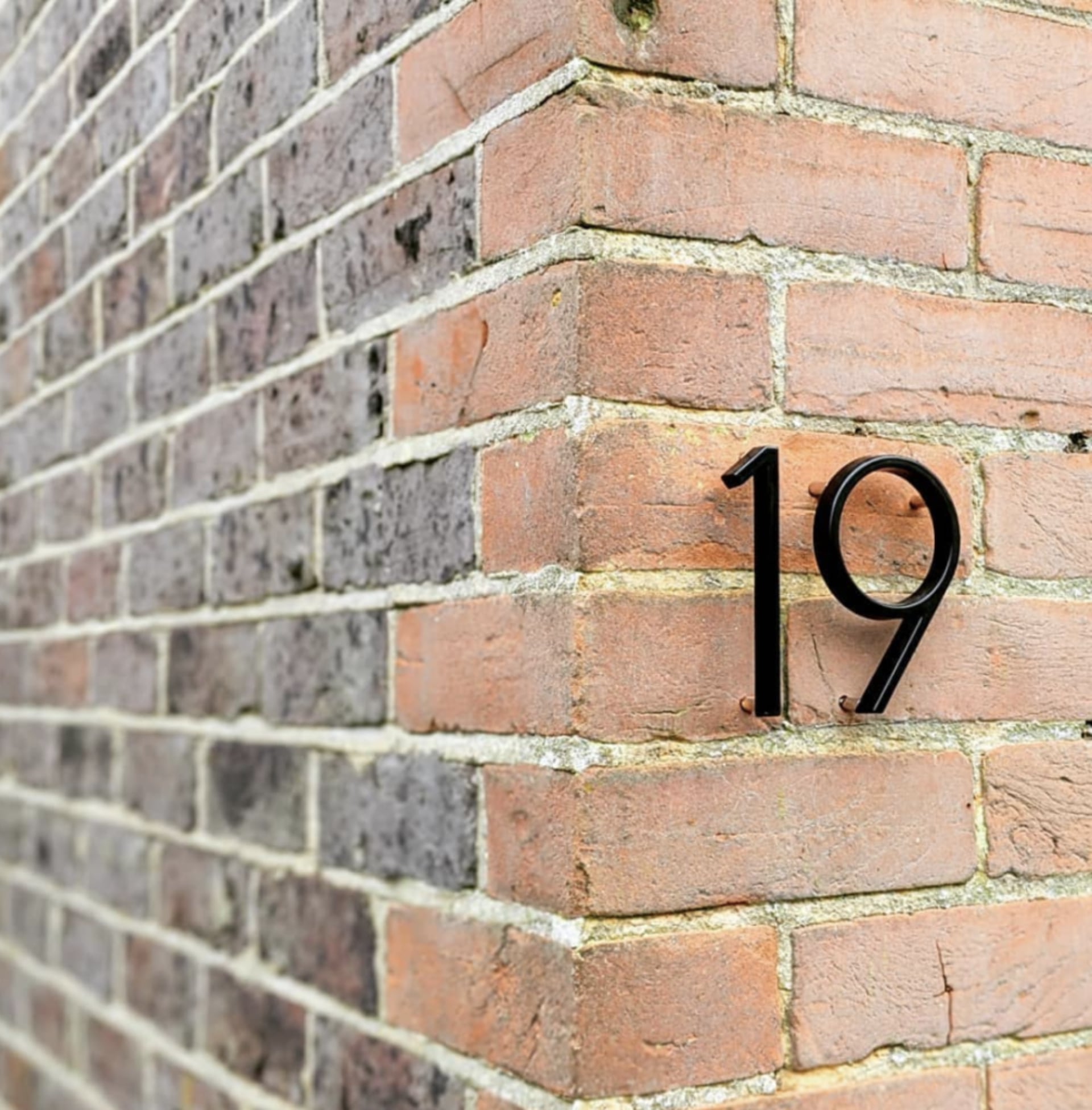BLACK MODERN HOUSE NUMBERS | WEATHERPROOF