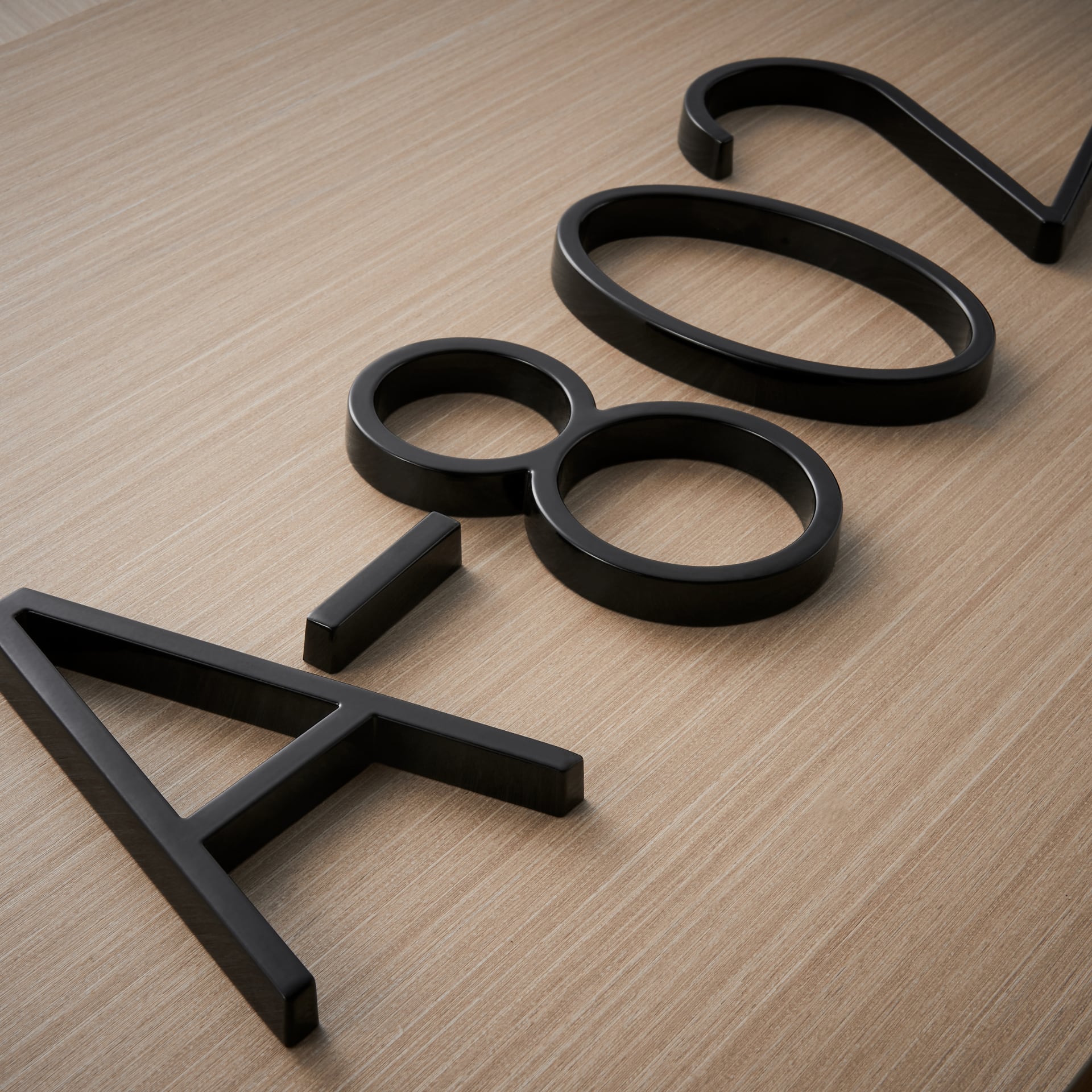 BLACK MODERN HOUSE NUMBERS | WEATHERPROOF