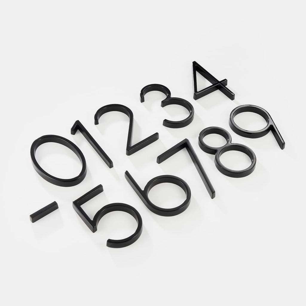BLACK MODERN HOUSE NUMBERS | WEATHERPROOF