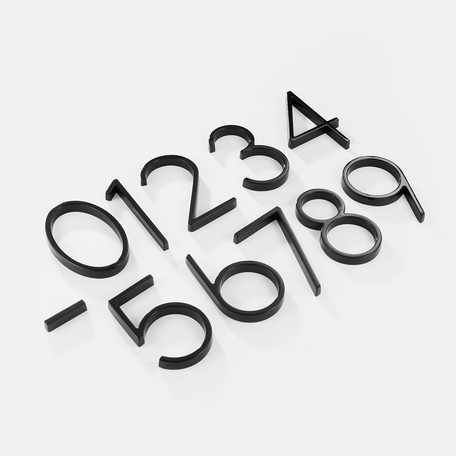 BLACK MODERN HOUSE NUMBERS | WEATHERPROOF