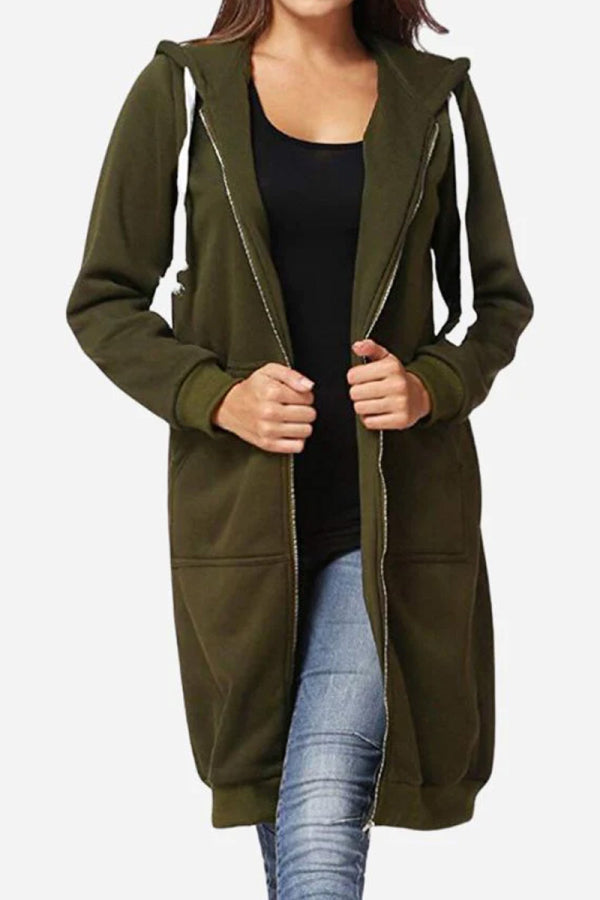 Women's Oversized Zip-Up Hoodie | Long Fit