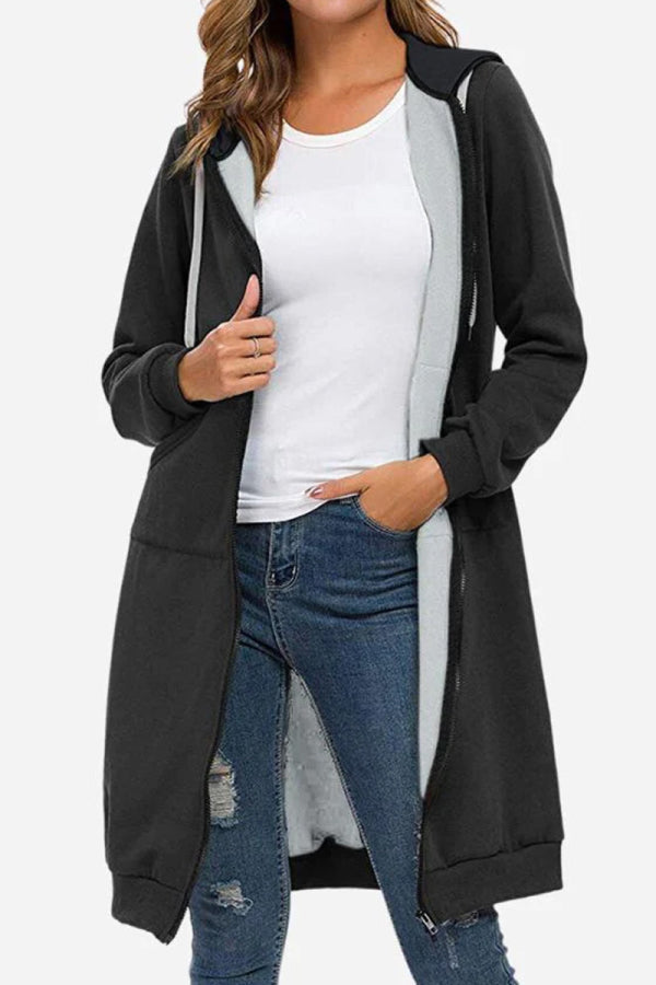 Women's Oversized Zip-Up Hoodie | Long Fit