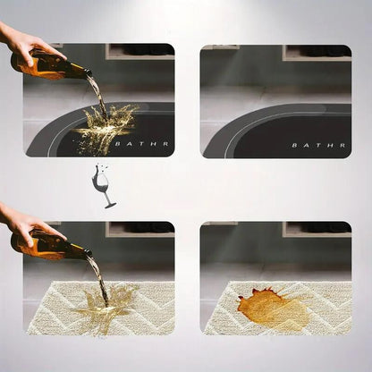 Absorbent Bathroom Mat, Quick-Drying
