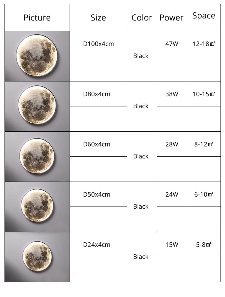 3D LED MOON OR EARTH CEILING & WALL LIGHT | DIMMABLE