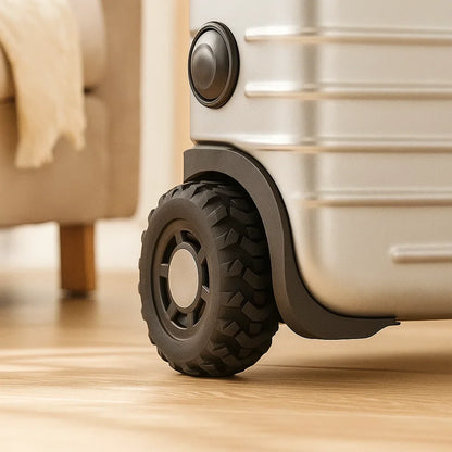 Durable suitcase wheel guard, protective design