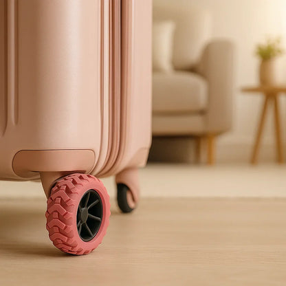 Durable suitcase wheel guard, protective design