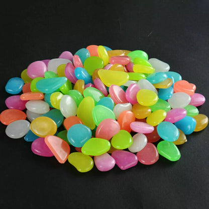 Phosphorescent Garden Pebbles, Colorful Glow Stones