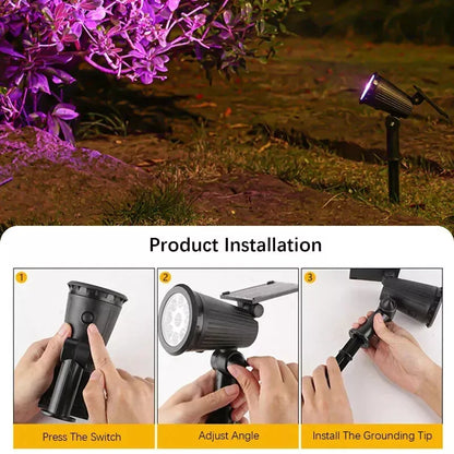 Brightness-Enhanced Solar Spotlight, Garden Illumination