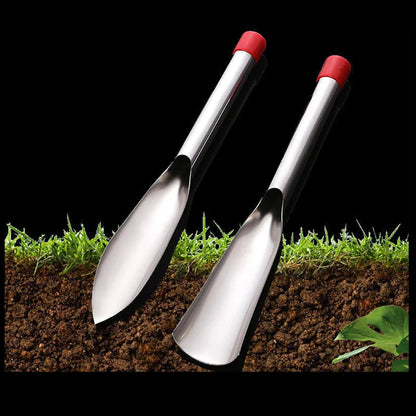 Sturdy Stainless Steel Weeder, Ergonomic Wooden Handles