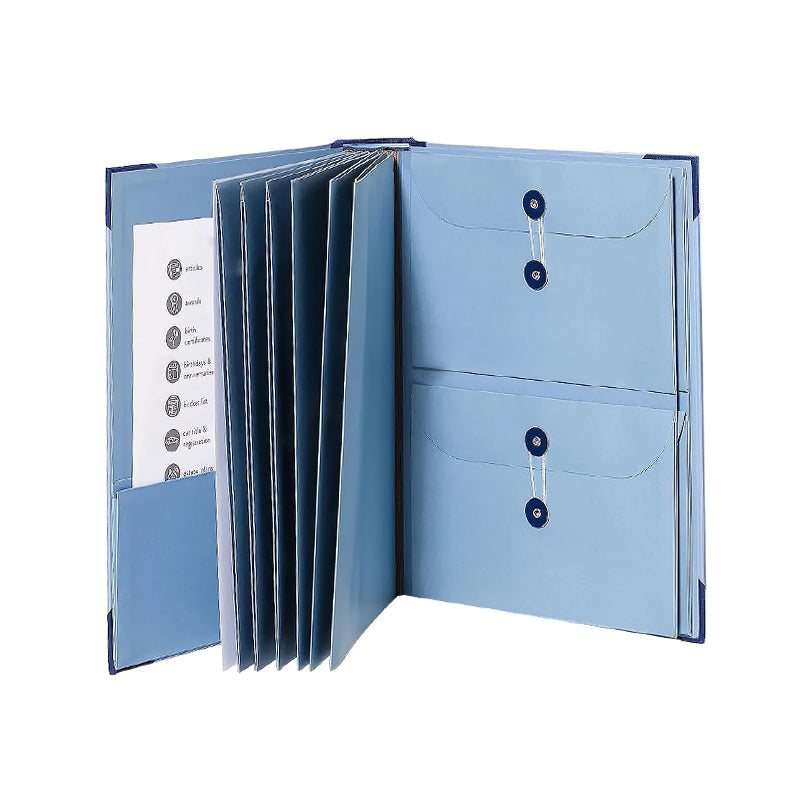 Document Binder With Organiser Envelopes “In Case I Go Missing” Design
