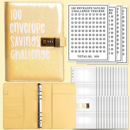 Savings Challenge Ledger With Password Lock  100-Day Budget Tracker