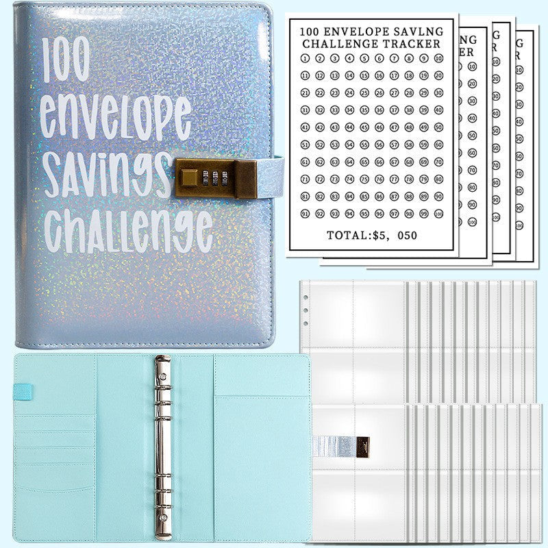 Savings Challenge Ledger With Password Lock  100-Day Budget Tracker