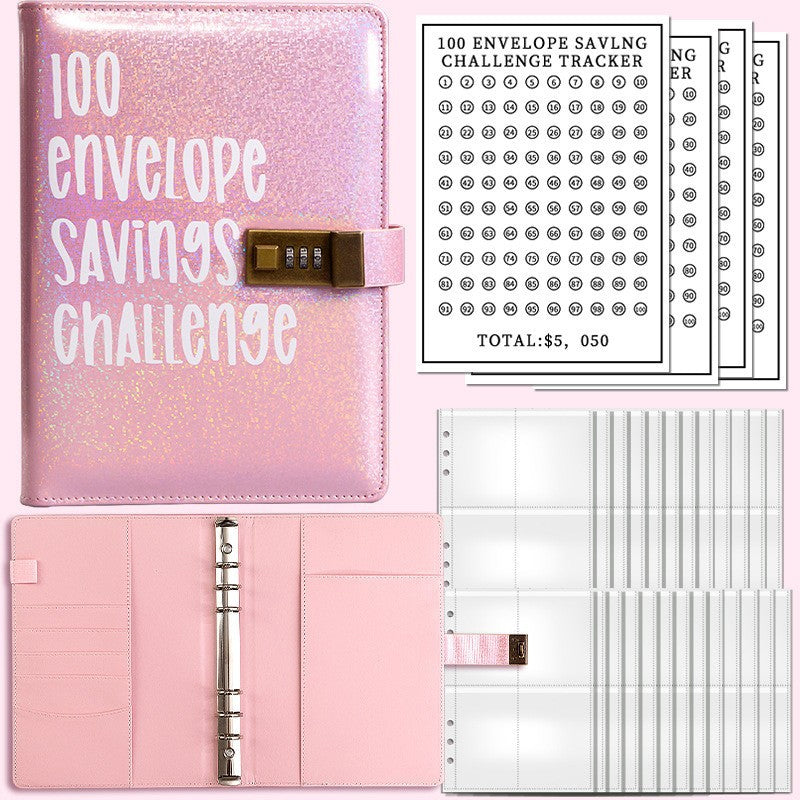 Savings Challenge Ledger With Password Lock  100-Day Budget Tracker