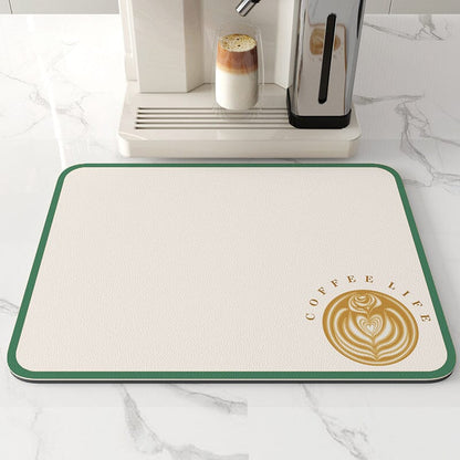 Kitchen Water Absorbing Draining Mat Non-Slip PVC Pad