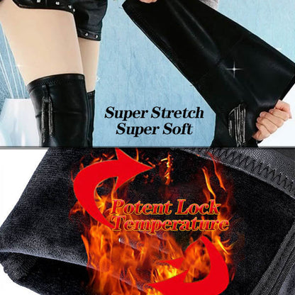 Over-the-Knee Stretch Boots  Warm & Zippered
