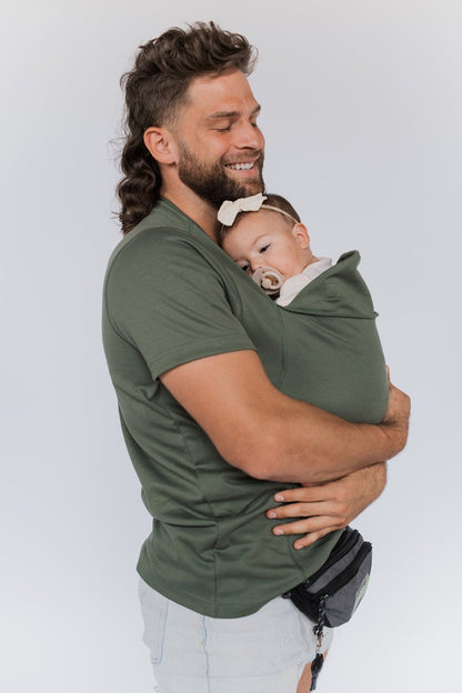 Unisex Baby Carrier Shirt | Adjustable Hands-Free Newborn Holder
