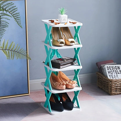Space-Saving Shoe Rack, Foldable Design