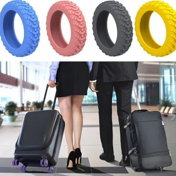 Durable suitcase wheel guard, protective design