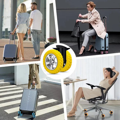 Durable suitcase wheel guard, protective design