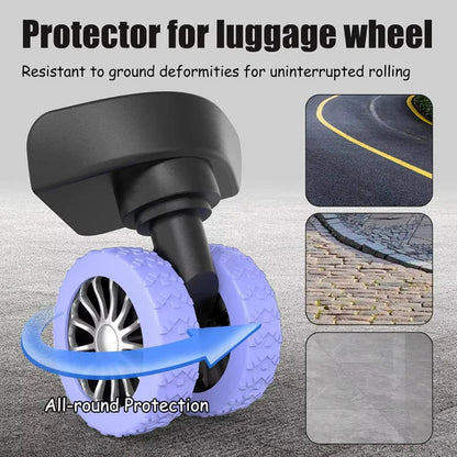 Durable suitcase wheel guard, protective design
