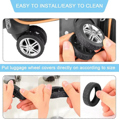 Durable suitcase wheel guard, protective design